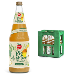 Wolfra Bio Apfel-Birnesaft 6x1l Kasten Glas