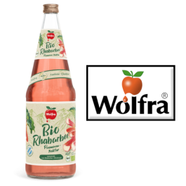 Wolfra Bio Rhabarbersaft 6x1l Kasten Glas
